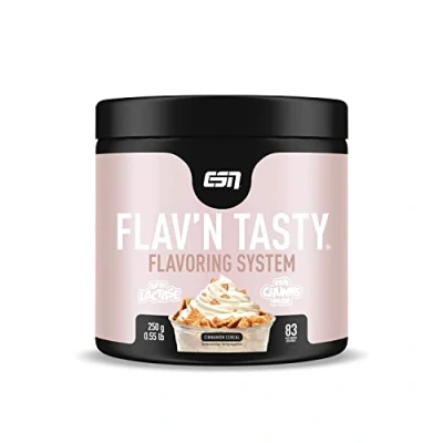 Afbeelding van ESN Designer Flavor Powder, Cinnamon Cereal, 250 g, 83 Porties Veganistisch Laag in Calorieën, Suikervervanger met Zoetstoffen voor Voedsel en Dranken, Perfect Kwark of Skyr