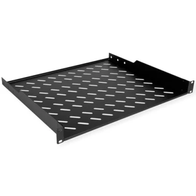 Afbeelding van ROLINE 19 inch plank 1 U 400 mm diep, 15 kg draagvermogen zwart
