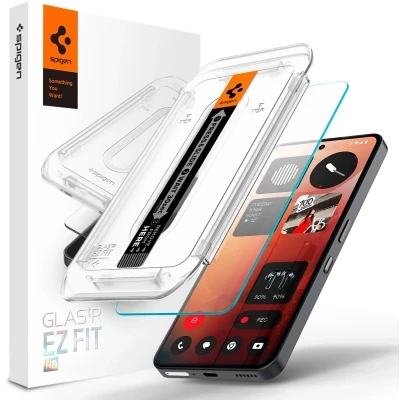 Afbeelding van Spigen Screenprotector geschikt voor Nothing Phone (3a) / Pro Tempered Glas met Montage 2 stuks Transparant