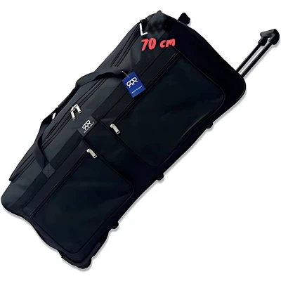Afbeelding van Royalty Rolls Extra Grote Wieltas 70 cm 81 liter Reistas met Wielen Trolleytas Weekendtas Wieltjes Zwart