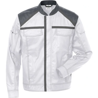 Afbeelding van Fristads Jack 4555 Stfp Wit/Grijs S