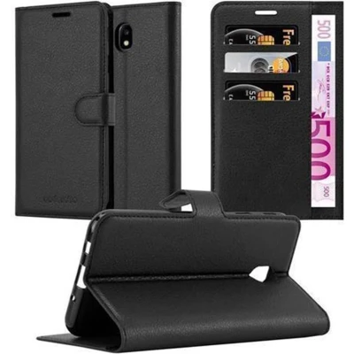 Afbeelding van Cadorabo Hoesje geschikt voor Samsung Galaxy J5 2017 in PHANTOM ZWART Beschermhoes Cover magnetische sluiting Case