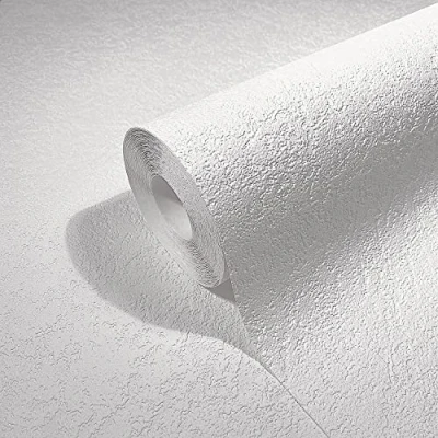 Afbeelding van Behang wit structuurbehang gipslook voor woonkamer slaapkamer Made in Germany 10,05 x 0,53m