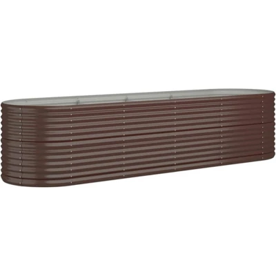 Afbeelding van Plantenbak 296x80x68 cm gepoedercoat staal bruin