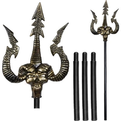 Afbeelding van Boland Demonen drietand 4 delig (117 cm) Volwassenen Unisex Duivel Halloween accessoire decoratie Horror