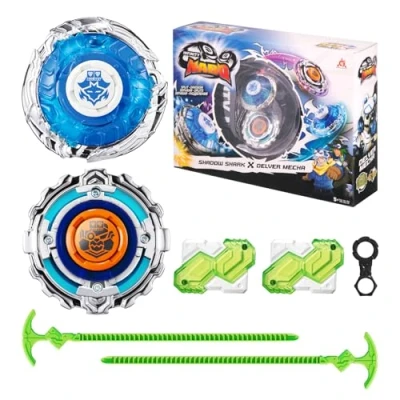 Afbeelding van Infinity Nado Spinning Tops for Kids Metal Toy Boys, Battle Top Launcher Boys 5+ jaar, YW624602 Shadow Shark Delver Mecha Game