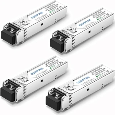 Afbeelding van QSFPTEK 4Pack 1000Base SX Transceiver Gigabit Multimode SFP naar LC Module, MMF 850nm, 550m, , Mini GBIC voor Cisco GLC MMD, Meraki MA 1GB SX, Mikrotik, Supermicro, Ubiquiti, Netgear