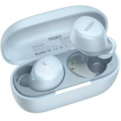 Afbeelding van TOZO A1 Mini draadloos oordopjes Bluetooth 5.3 in ear lichtgewicht hoofdtelefoon Ingebouwde microfoon Meeslepend premium geluid Lange afstandsverbinding Headset (compatibel voor klein oor) (Blauw)