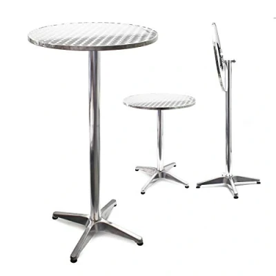 Afbeelding van Statafel bistrotafel aluminium cocktailtafel bartafel 74cm of 114cm Ø60cm inklapbaar