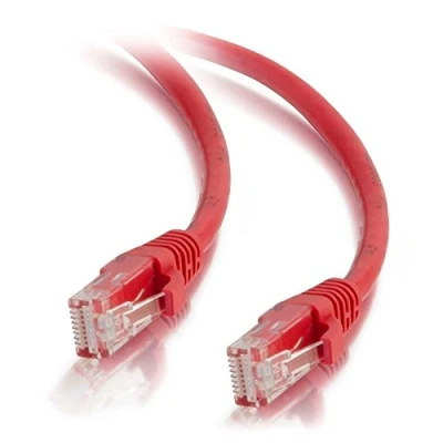 Afbeelding van C2G 1M rood Cat5e Ethernet RJ45 hoge snelheid netwerk kabel, LAN Lead UTP Patch kabel
