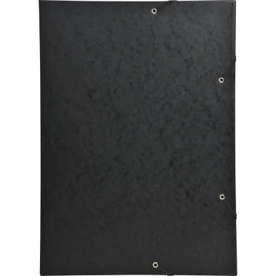 Afbeelding van Exacompta 59502E Verzamelmap (elastiek, 3 kleppen, Manila karton 600 gm², voor DIN A3, 29,7 x 42 cm), 1 stuk, zwart