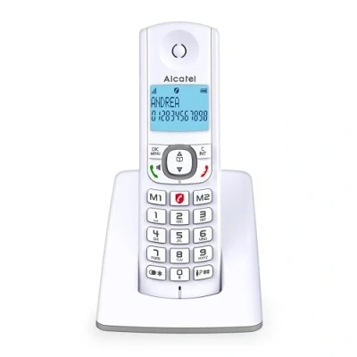 Afbeelding van Alcatel F530 Draadloze telefoon met geavanceerde oproepblokkering, handsfree, groot scherm achtergrondverlichting, VIP beltonen, 10 oproepmelodieën, grijs