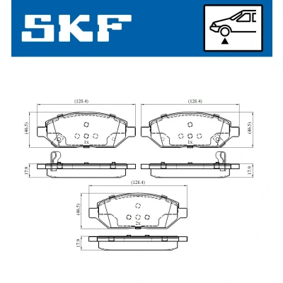 Afbeelding van SKF Remblokset VKBP 80367 A