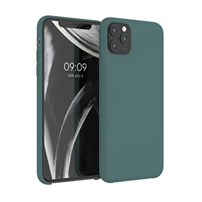 Afbeelding van kwmobile telefoonhoesje compatibel met Apple iPhone 11 Pro Max hoesje Zachte case voor smartphone Back cover in blauwgroen
