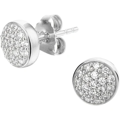 Afbeelding van Zilver Gerhodineerde Oorknoppen zirkonia 1326046 Sieraden compleet horloge Zilverkleur