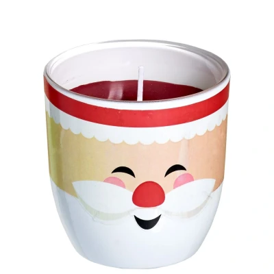 Afbeelding van Kaars gesleeved glas Santa