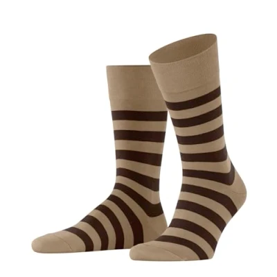 Afbeelding van FALKE sensitive mapped line sokken bruin &amp; beige 43 46