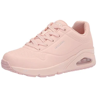 Afbeelding van Skechers Uno Frosty Trappen dames Sneaker Low top, Lt Roze Durabuck Textiel Trim, 35 EU
