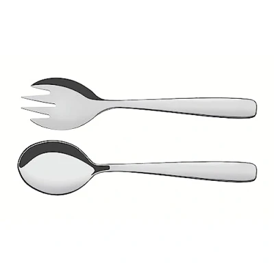 Afbeelding van Tramontina 63960/127 Essentials slabestek, 2 delige set, saladevork en serveerlepel, roestvrij staal AISI 430
