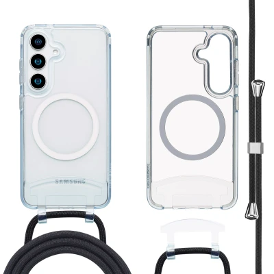 Afbeelding van imoshion Hoesje geschikt voor Samsung Galaxy S24 / S25 MagSafe Backcover met afneembaar koord Transparant