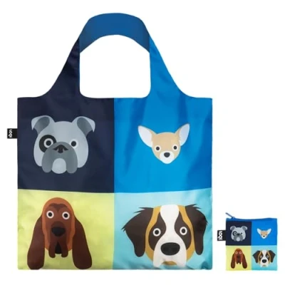 Afbeelding van Loqi Opvouwbare Boodschappentas Dogs