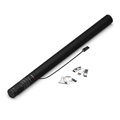 Afbeelding van MagicFX elektrisch confetti kanon 80cm metallic wit&amp;zilver