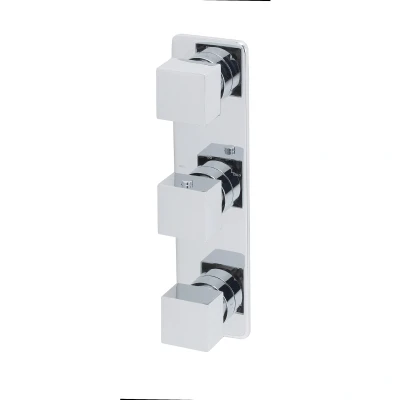 Afbeelding van Mueller Cube inbouw 3 wegs douchethermostaat chroom