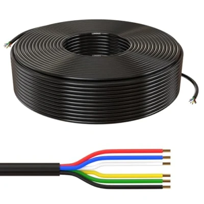 Afbeelding van 100m Lumonic 6x 0,34mm² LED bedieningskabel zwart 1m I gecoate 6 aderige kabel flexibel LiYY verlenging, voedingskabel, stuurkabel