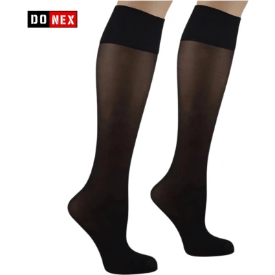 Afbeelding van 6 Paar DONEX® panty kniekousen 50 Denier Zwart One size
