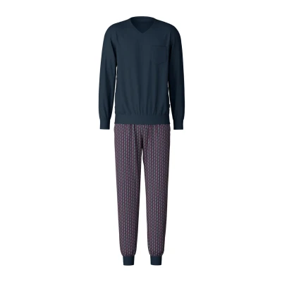 Afbeelding van Calida Streamline BÜNDCHEN SET Pyjama, Heren, Maat: Small, Dark sapphire