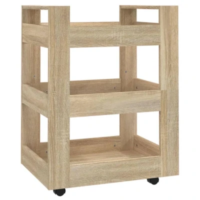 Afbeelding van vidaXL Keukentrolley 60x45x80 cm bewerkt hout sonoma eikenkleurig