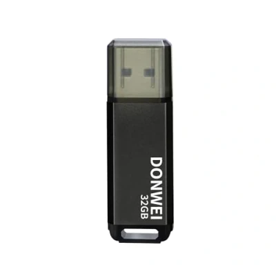 Afbeelding van USB stick, 32 GB, stick met snel ledlicht, hanger, metaal, mini, draagbaar, grote capaciteit, originele geheugenstick voor pc/telefoon/tablet/tv/externe opslag (zwart)