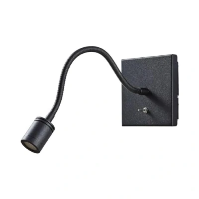 Afbeelding van Lindby LED wandlamp 1licht metaal H: 11 cm zwart Inclusief lichtbron