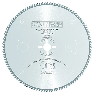 Afbeelding van CMT Orange Tools 283.108.14 M cirkelzaagblad 350 x 3,5 30 Z 108 ATB 40 graden stil