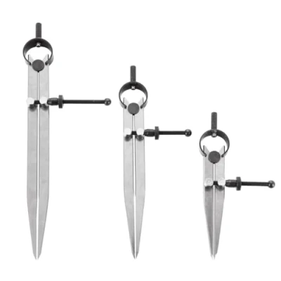 Afbeelding van Fzzuzdlap 3 Stuks Verstelbare Afsluitbare Lente Wing Divider 4/6/8 Inch Koolstofstaal Remklauw Meetinstrument Lederen Kompas