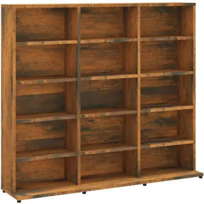 Afbeelding van vidaXL Cd kast 102x23x89,5 cm bewerkt hout gerookt eikenkleurig