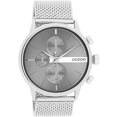 Afbeelding van OOZOO C11101 Horloge Timepieces staal zilverkleurig grijs 45 mm