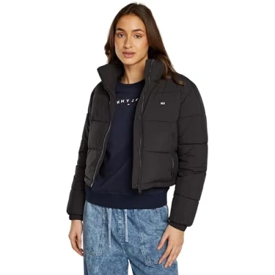 Afbeelding van Tommy Jeans Dames TJW CRP ESSENTIAL Puffer DW0DW18828 Jacket, Zwart (zwart), L, L