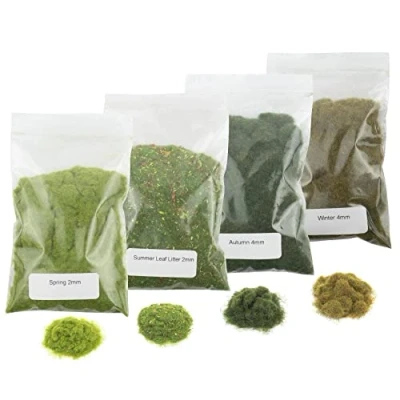 Afbeelding van War World Scenics Static Grass Starter Kit 2 Modelling Model Railway Railroad Wargame Layout Scenery Terrain Landscape Diorama Materials Track All Gauges
