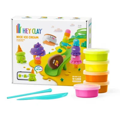 Afbeelding van Hey Clay Interactieve Boetseerklei Nice Ice Cream (15 kleuren)
