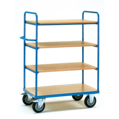 Afbeelding van Fetra 8200 Etagewagen Staal Poedercoating Laadvermogen (max.): 400 kg Stralend blauw (RAL 5007)