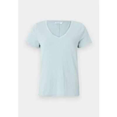 Afbeelding van Marc O&#039;Polo Denim V NECK Tshirt basic, Dames, Maat: Medium, Blue fog