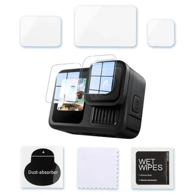 Afbeelding van MOJOGEAR Screenprotector voor GoPro Hero 13 Gehard Glas Complete set Speciaal ontworpen Eenvoudig te bevestigen Transparant