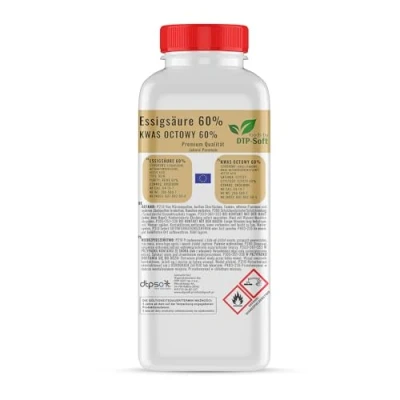 Afbeelding van Azijnzuur 60% premium kwaliteit azijnessence (1L)