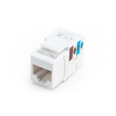 Afbeelding van DIGITUS DN 93601 Keystone module Cat 6 Onafgeschermd RJ45 bus 250 MHz 1GBase T AWG 26 22 montage zonder gereedschap zwart