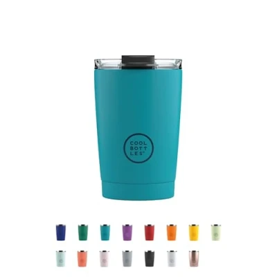 Afbeelding van Cool Bottles Thermosbeker 330 ml 5 uur warm, 10 koud BPA Vrij Vivid Turquoise