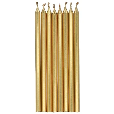Afbeelding van Folat Kaarsjes Goudkleurig 10 cm (24 stuks)
