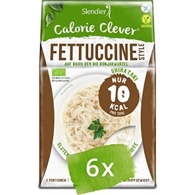 Afbeelding van Slendier biologische konjac noedels, Fettuccine stijl, caloriearm, shirataki, glutenvrij 6 x 250 g