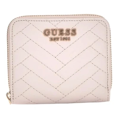 Afbeelding van GUESS Portemonnee Anning SLG Small Zip Around Wallet Stone Lichtgrijs