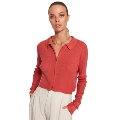 Afbeelding van Trendyol Dusty Rose Gebreide Vest Met Polokraag Twoaw24Hi00213